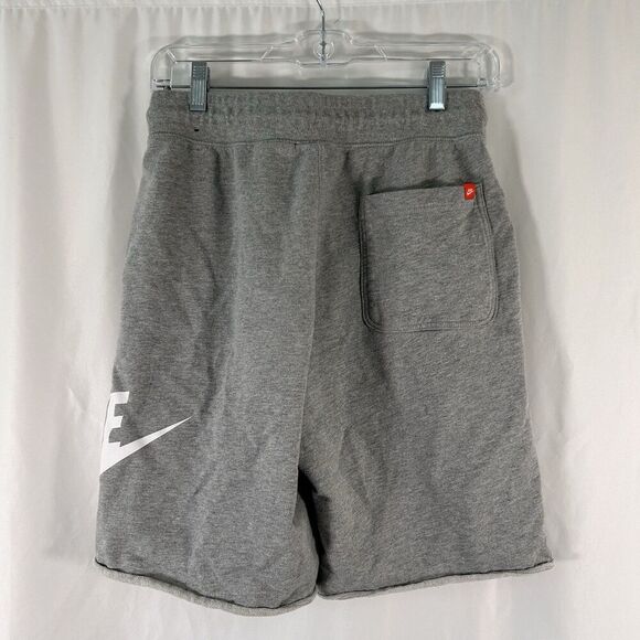 Nike Sweat Shorts Men's Small Grey Cloth Drawstring Pull On Pockets 10" Inseam - Picture 6 of 9